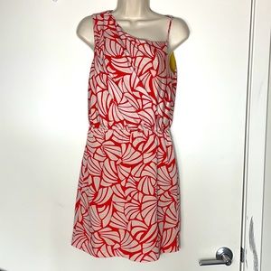 Esley Red and Beige Summer Dress NWOT